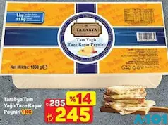 TARABYA TAM YAĞLI TAZE KAŞAR PEYNİRİ 1 KG